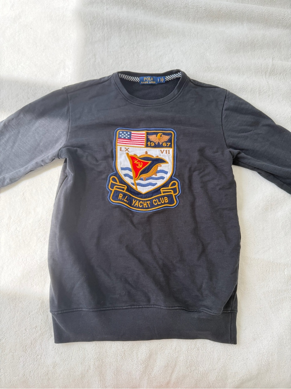 Polo by Ralph Lauren Navy Crewneck with R.L. Yacht Club Crest